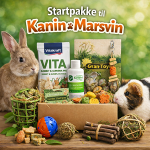 startpakke til kanin og marsvin
