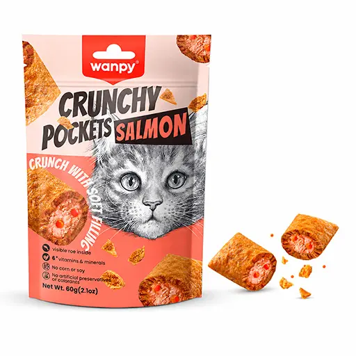 Wanpy Cat Crunchy Pockets Salmon